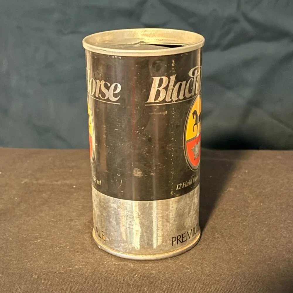 Black Horse Ale vintage beer can (black)